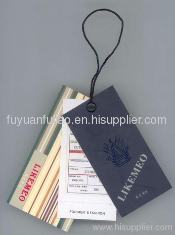 clothing label;hang tag