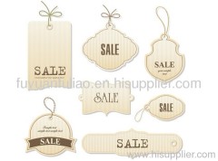 various hang labels;hang tags