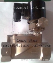 2 way SUS304 IP65 water air oil manual solenoid valve