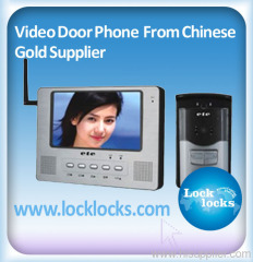 7 Inch Intercome Wireless Building Vedio Access Security Vedio Door Phone with Automatic Saving Photos