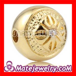 Gold Swarovski Crystal Shamballa Beads