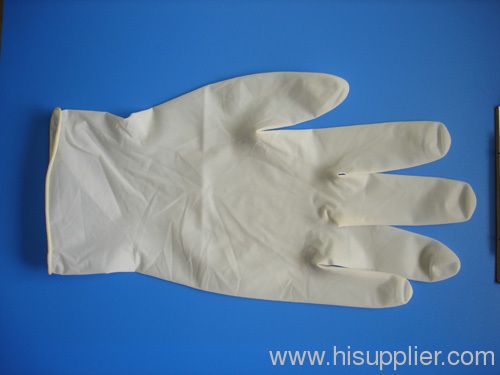 Disposable medical examination powdered rubber latex gloves