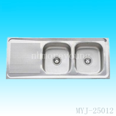 1200*500*150mm double bowl stainless steel sink
