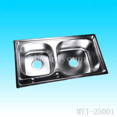 Stainless steel/undermount double bowl kitchen sink