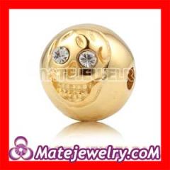 Gold Skull Head Ball Beads wholesale