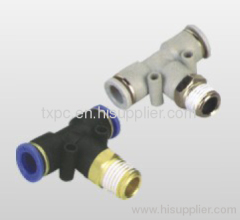 Tee plastic push in fittings