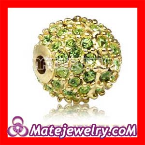 Gold plated shamballa crystal Beads
