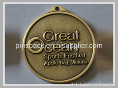 Gold sport medallion