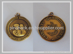 3D award metal medallion