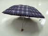 25&quot; large 3 fold outside folding manual open polyester raining umbrella