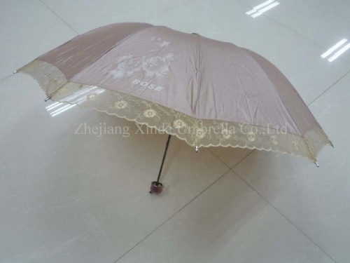 3 fold lady/femal sun umbrella
