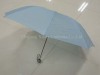 3 fold outside folding polyester umbrella with pvc case