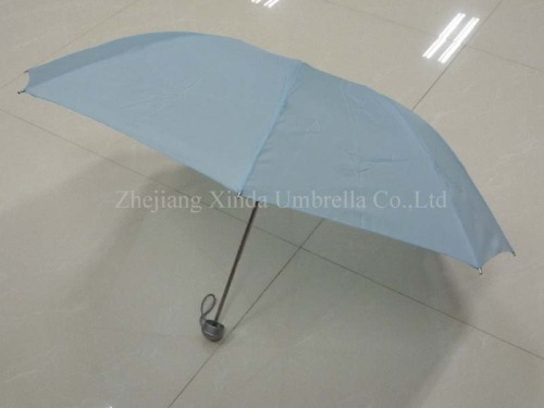 3 fold outside folding polyester umbrella with pvc case