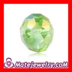 Wholesale Shamballa Style Green Crystal Glass Beads