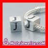 european Style Letter J Charm Jewelry Solid Sterling Silver Beads Wholesale
