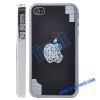 Aluminum Alloy Metal Drawing Hard Back Case for iPhone 4 (Black)