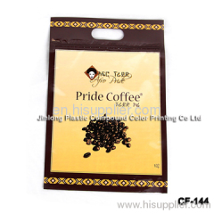 three side sealed coffee bag with handle