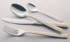 Practical stainless steel dining knife and fork