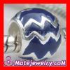 sterling silver european zodiac blue enamel beads-Aquarius