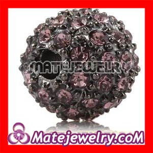 Shamballa Alloy Crystal Beads