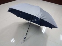 8k large straight/stick silver coated manual open golf umbrella