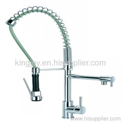 Single lever sink mixer with swivel dish-washing handshower kitchen foucet