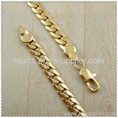 gold-plated necklace 1410049 IGP FJ jewelry