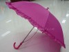 straight/stick solid color auto open child/children umbrella with string