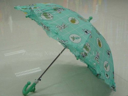 small straight/stick auto open child/children cartoon umbrella