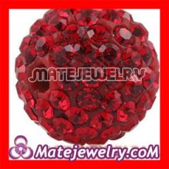 Shamballa Pave Red Czech Crystal Beads