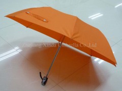 2 fold solid color auto open and close pongee umbrella