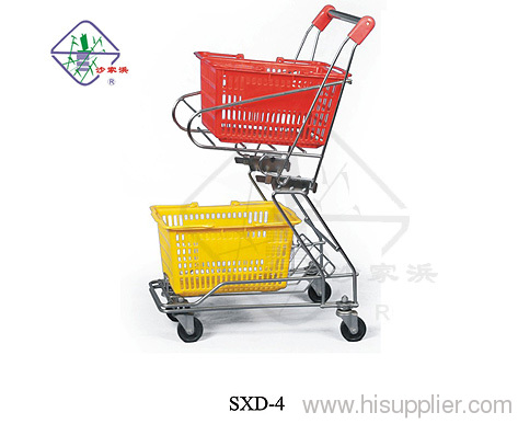 Double Baskets Shopping Cart