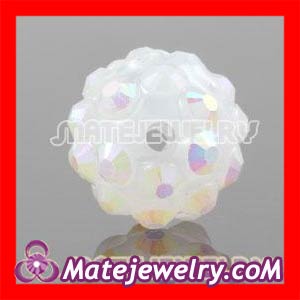 white Acrylic Plastic Crystal Beads