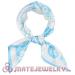 blue silk scarf square