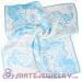 blue silk scarf square