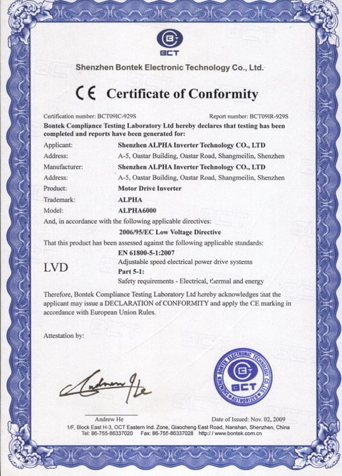 CE Certification-LVD