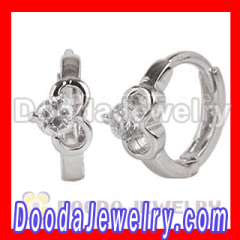 925 Sterling Silver Hoop Huggie Earrings