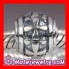 european antique sterling silver bead with cross pattern