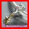 european sterling silver charm with gold plated dangle-star