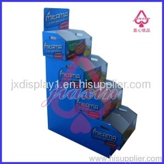 Portable Gifts Cardboard Display Rack with plastic hooks