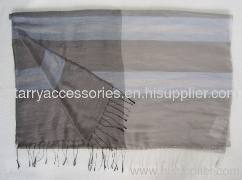 30% silk and 70% acrylic woven scarf