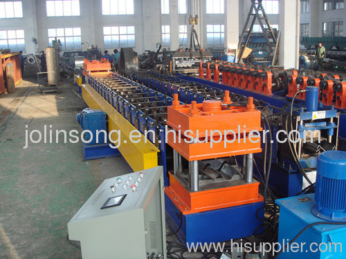 Highway guard rail forming machine