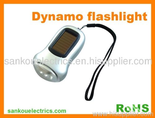 Solar Flashlight/ Dynamo Solar Flashlight With 3LEDs