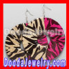 Basket Ball Wives Gold Rhodium Brown Pink Bamboo Earrings Cheap