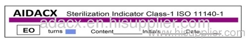 EO sterilization indicator card