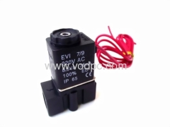 Plastic solenoid valve