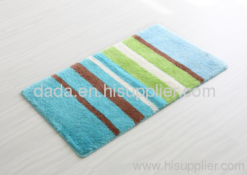 Microfiber jacquard bathroom floor rugs with anti slip latex