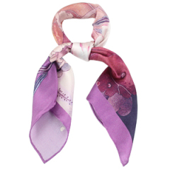 Printed Lotus Pure Silk Scarves 65×65cm Medium Square Silk Scarf Shawls Wholesale