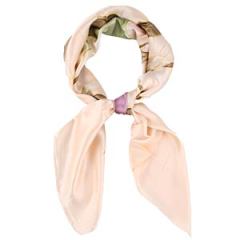 Floral Large pink Square Silk Scarves for Women 105×105cm Hand Painted Silk Scarf
