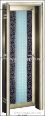 high-quality brushed champagne color interior door with double-sided glass made of aluminum alloy material